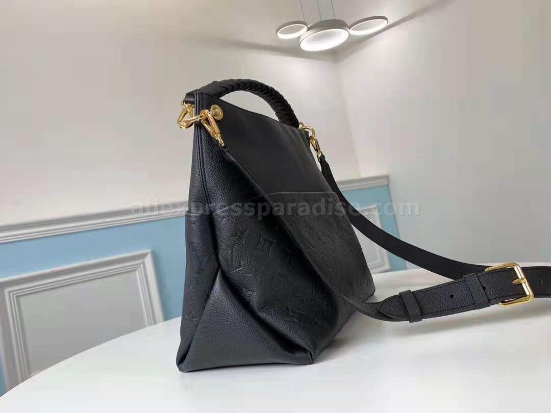 Authentic Louis Vuitton Turtledove Monogram Empreinte Leather Maida Hobo Bag