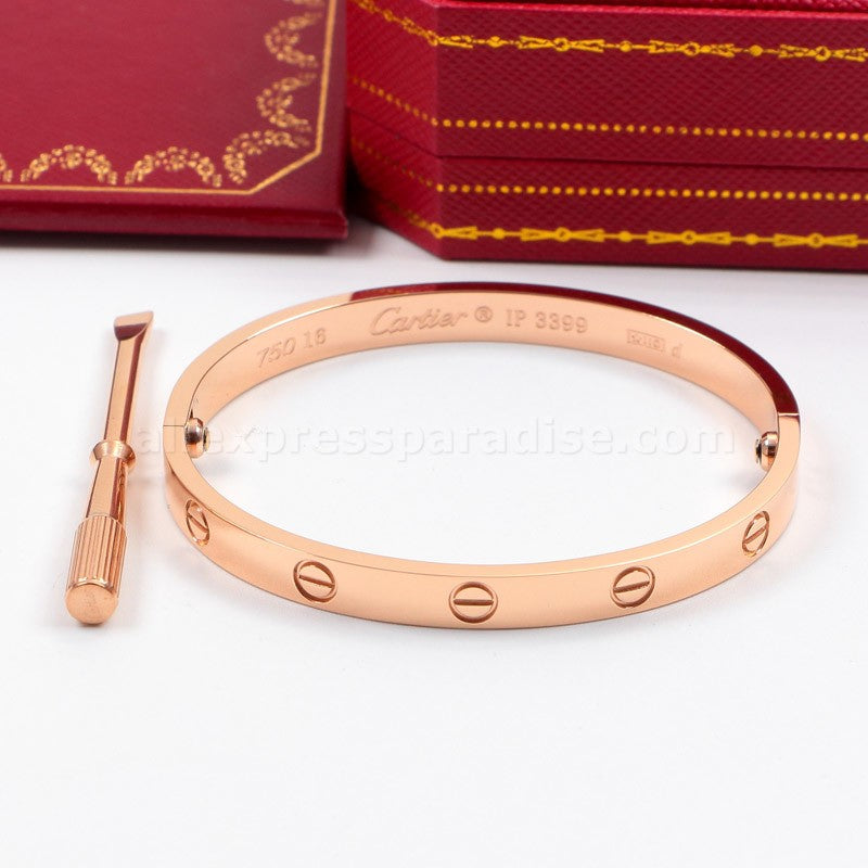 Call Cartier|rose Gold Crystal Bangle Bracelet - Stainless Steel Fashion  Jewelry